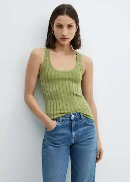 Top Klan Verde Talla 27 Mujer Mango