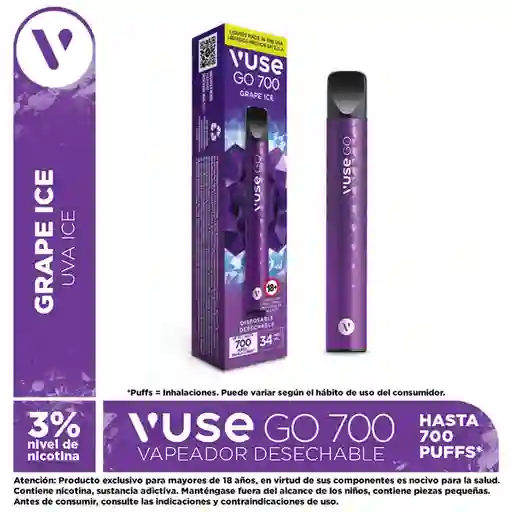 Vuse Go Vapeador 700 Grape Ice