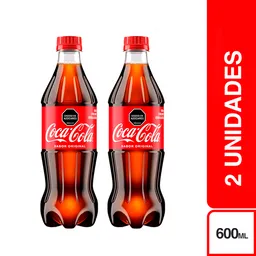 2 x Gaseosa Coca-Cola Sabor Original 600Ml