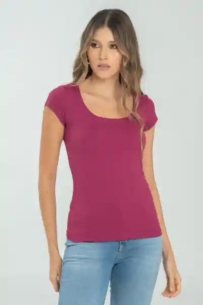 Camiseta Basica Gotera Color Borgoña Talla L Ragged