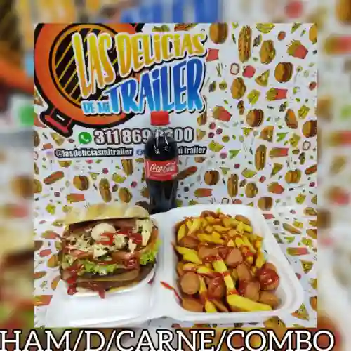 Hamburguesa Doble Carne en Combo