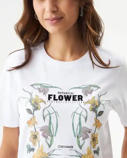 Camiseta Graphic Femenino Blanco 0 Claro T.S Chevignon