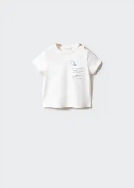 Camiseta Fish Off White Talla 61 Niños Mango