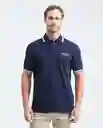 Camiseta Polo New Graphic Azul Dark Ultraoscuro XXL Chevignon