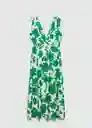 Vestido Fraterni Verde Talla M Mujer Mango