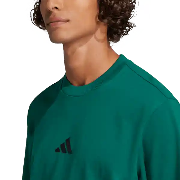 Adidas Camiseta Sl Sj Manga Corta Lifestyle Hombre Verde Talla L