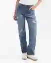 Jean Cosmo Femenino Azul Francés Talla 10 Chevignon