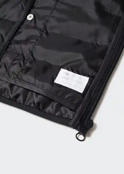 Abrigo Anorak Unico Negro Talla 08 Niños Mango
