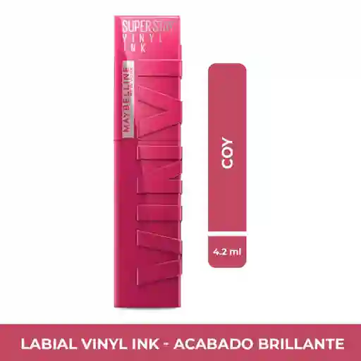 Maybelline Labial Líquido Superstay Vinyl Ink Tono 20 Coy