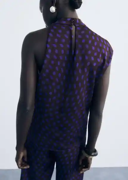 Blusa Deepy Marrón Talla S Mujer Mango