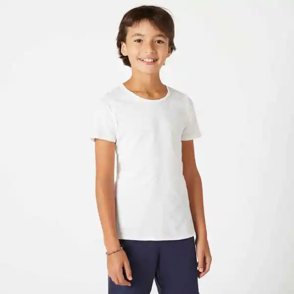 Domyos Camiseta Algodón Básica Niño Blanca Talla 12A