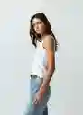 Blusa Tejido Mujer Crudo Marfil Talla L 482G040 Naf Naf