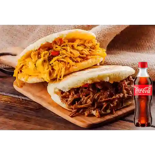 Combo Arepa Grande Mixta + Coca Cola Original 400 ml