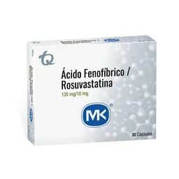 Mk Ácido Fenofíbrico/Rosuvastatina (135 mg/10 mg) 30 Cápsulas
