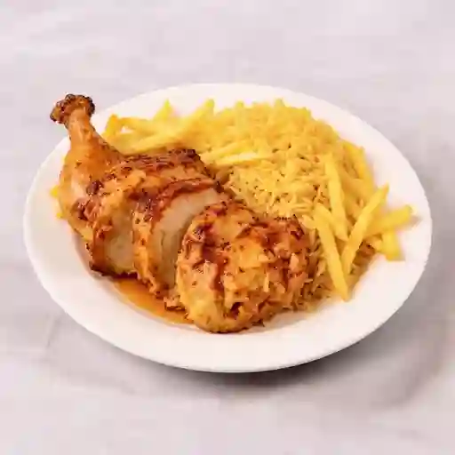 Arroz con 3/4 de pollo