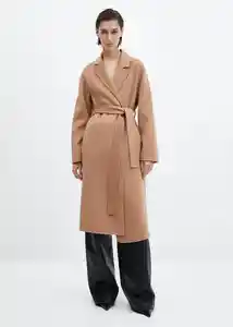 Abrigo Batin Camel Talla L Mujer Mango