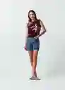 Camisa Tejido Mujer Rojo Syrah Ultra Oscuro Talla M 582G051 Naf Naf