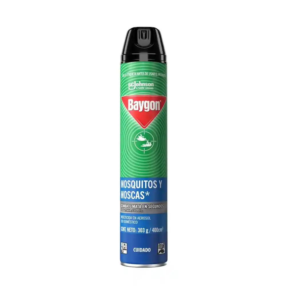 Baygon insecticida aerosol mata insectos voladores, 400ml