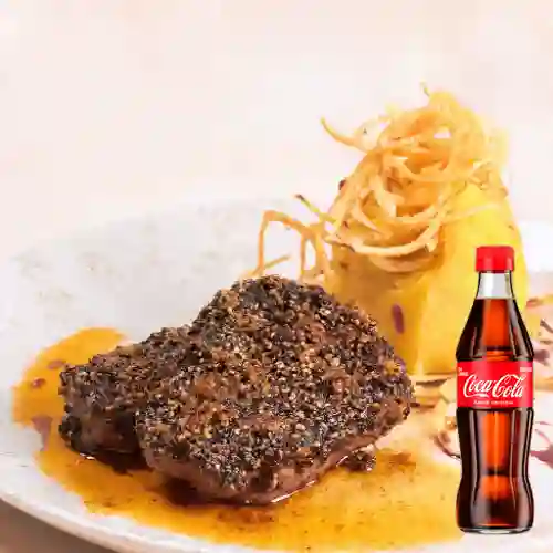 Combo Steak Pimienta + Coca Cola Original 300ML