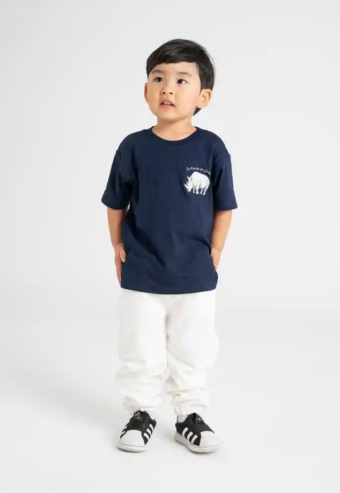 Camiseta Manga Corta 6/9 Meses-navy