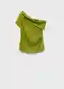 Blusa Grass Verde Talla M Mujer Mango
