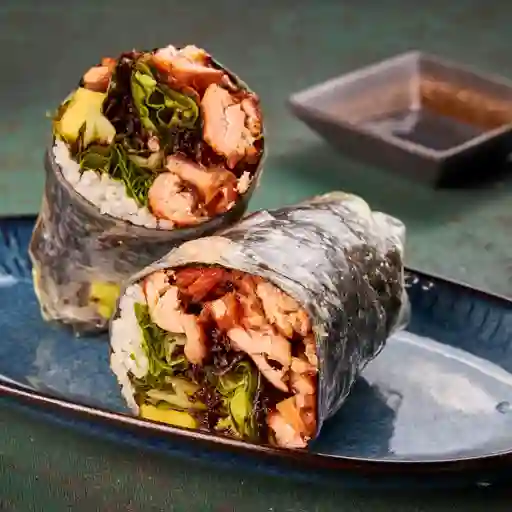 Roll harumaki salmón a la parrilla