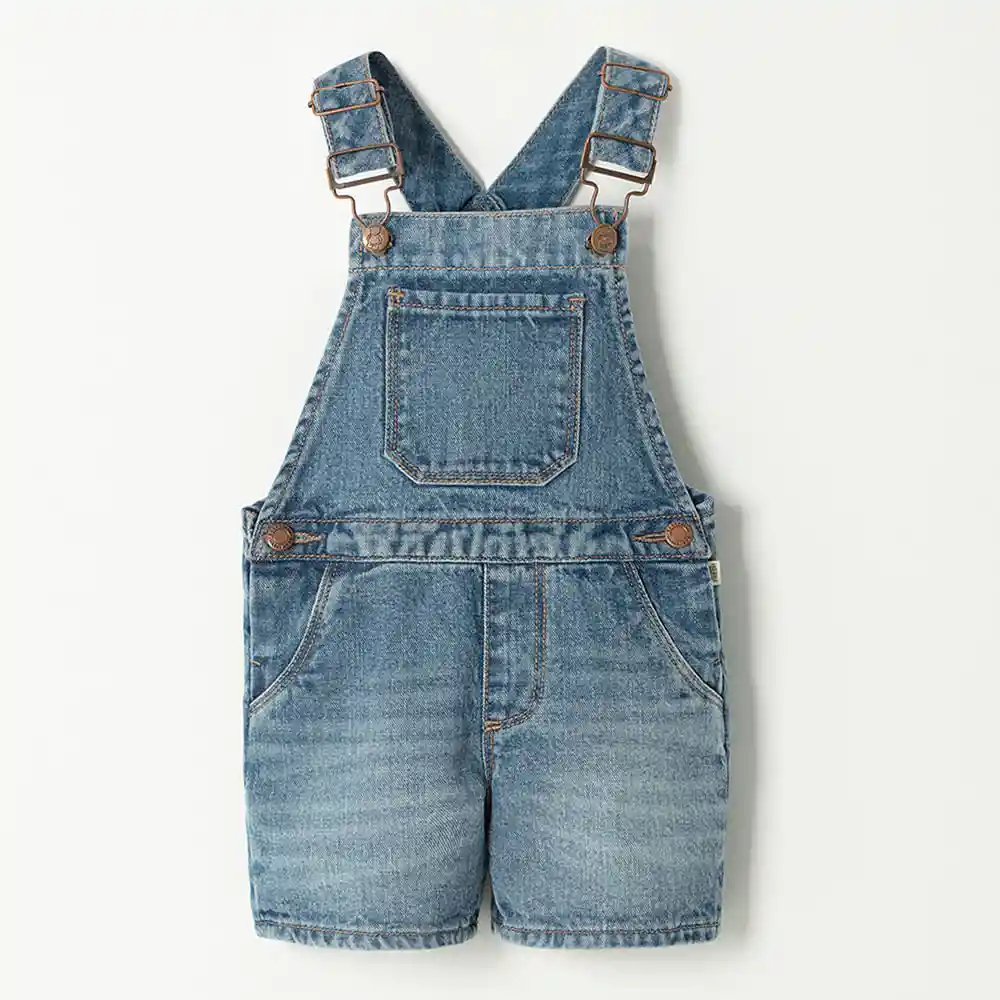 Overol Corto Con Tiras en Denim Bebita Artis Baby Fresh