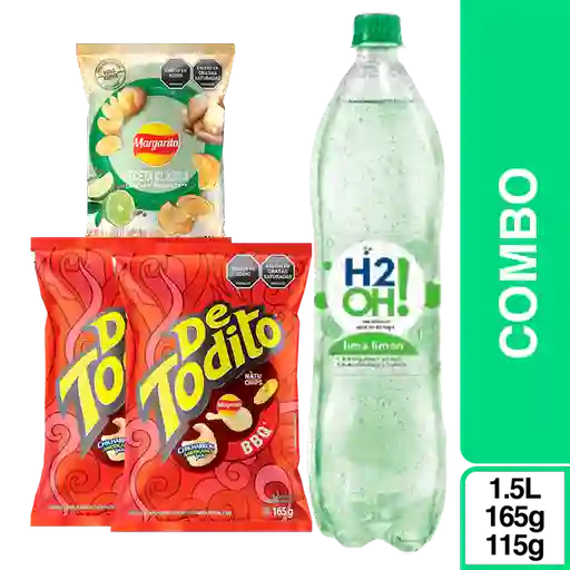 Combo de Todito Bbq + Papas Margarita + H2Oh Lima Limon 1.5L