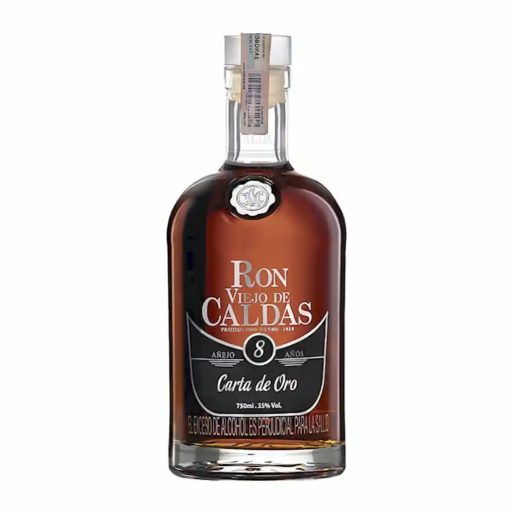 Viejo De Caldas Ron 8 Años Carta de Oro