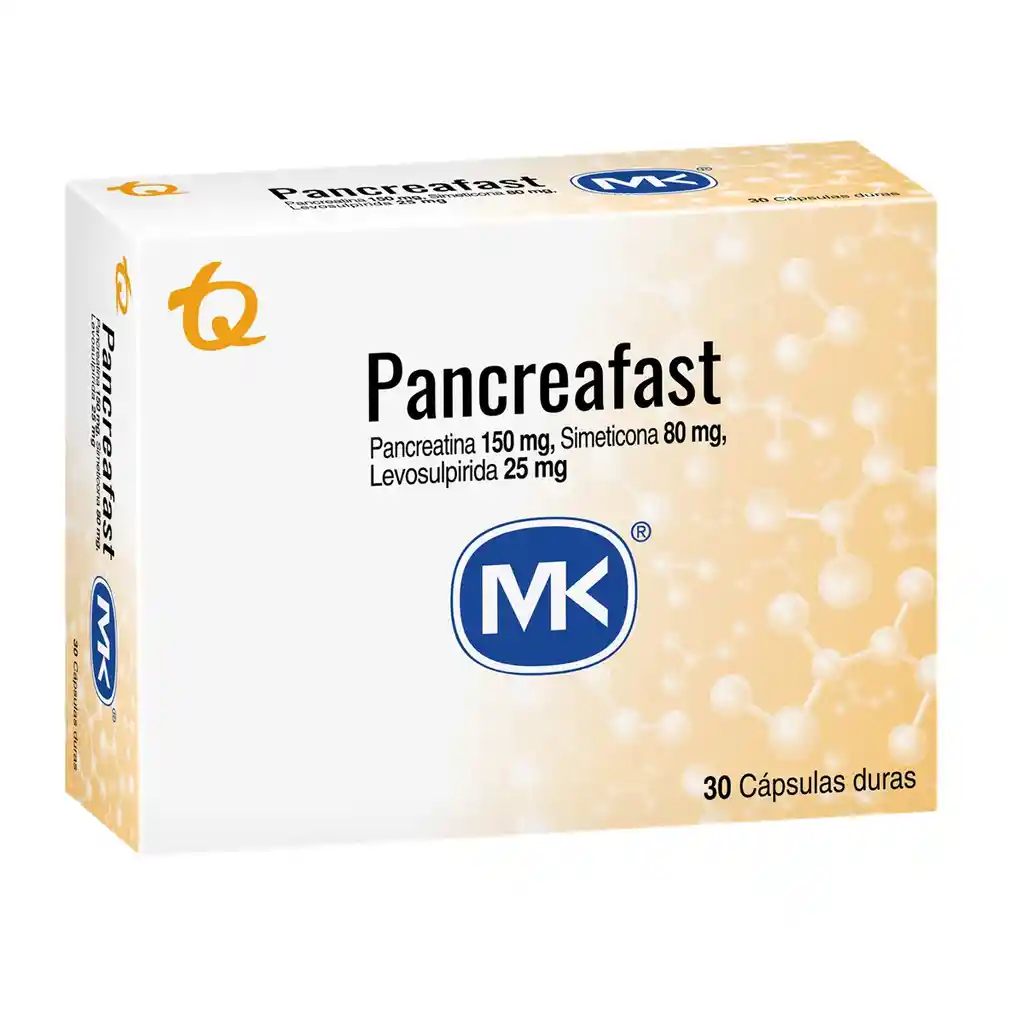 Pancreafast Pancreatina/simeticona/levosulpirida 150/80/25 Mg