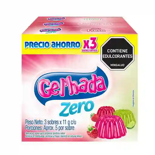 Gel Hada Gelatina Zero Sabores Surtidos