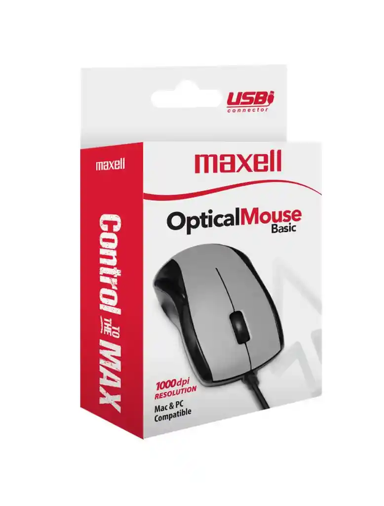Maxell Mouse Mowr 101 Optical Silver Marca: