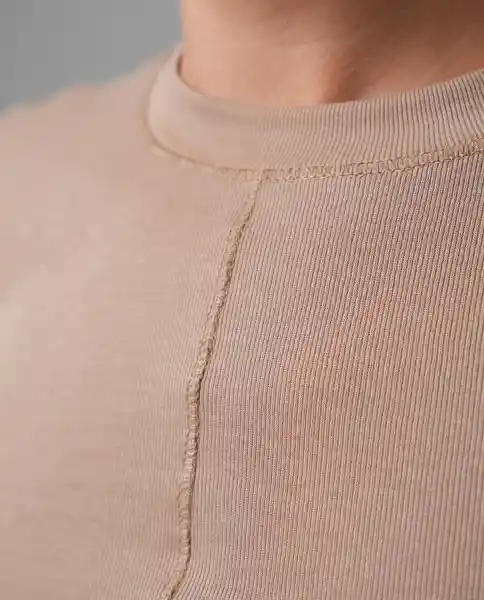Camiseta Mujer Beige Talla L 209G003_BEI141108 Rifle
