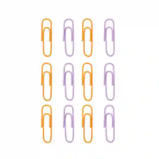Set de Clips Naranja y Morado 28 mm Miniso