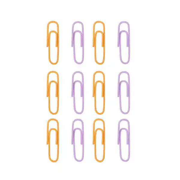 Set de Clips Naranja y Morado 28 mm Miniso
