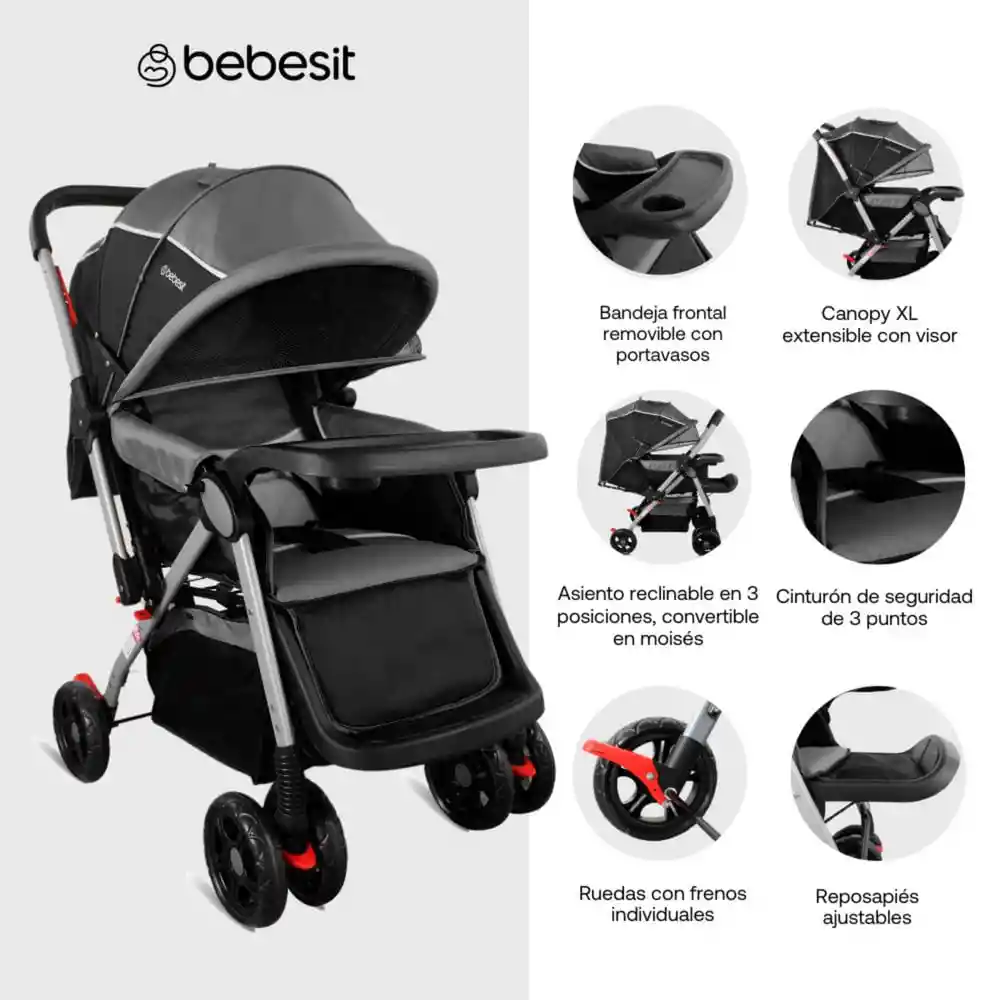 Bebesit Coche Napoli Black