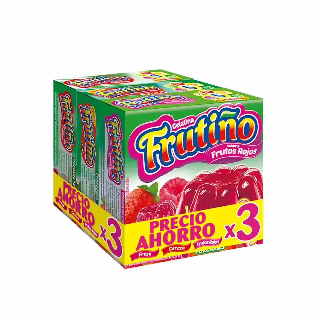 Frutiño Gelatina de Fresa Cereza y Frutos Rojos