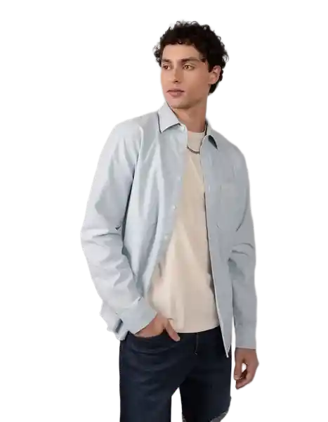Camisa Hombre Azul Talla: MEDIUM 2723400 American Eagle