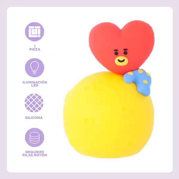 Lámpara de Noche Led Moon Tata Bt21 Miniso