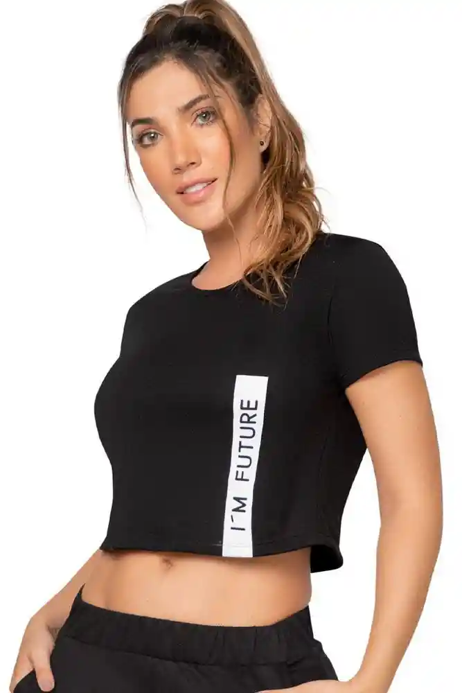 Camiseta Deportiva Para Mujer Xl-negro