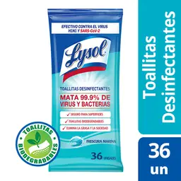 Lysol Toallitas Desinfectante Frescura Marina
