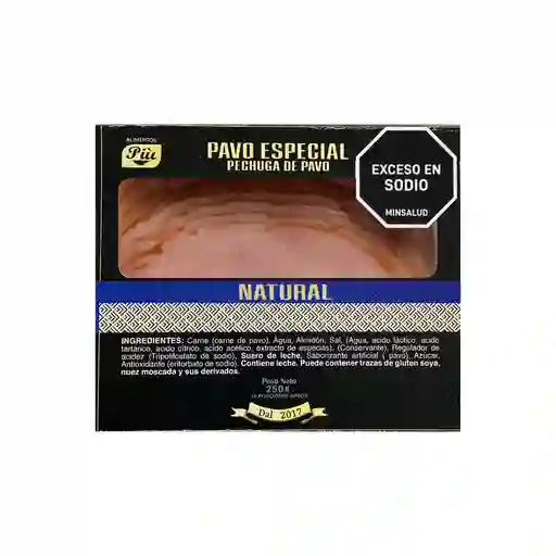 Pavo Alimentos Piu Natural (250 Gr)