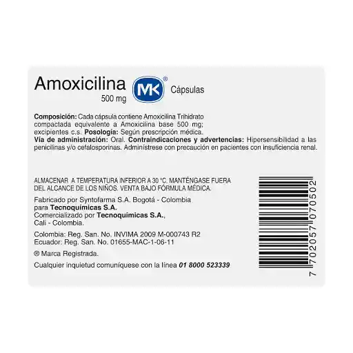 Mk Amoxicilina (500mg)
