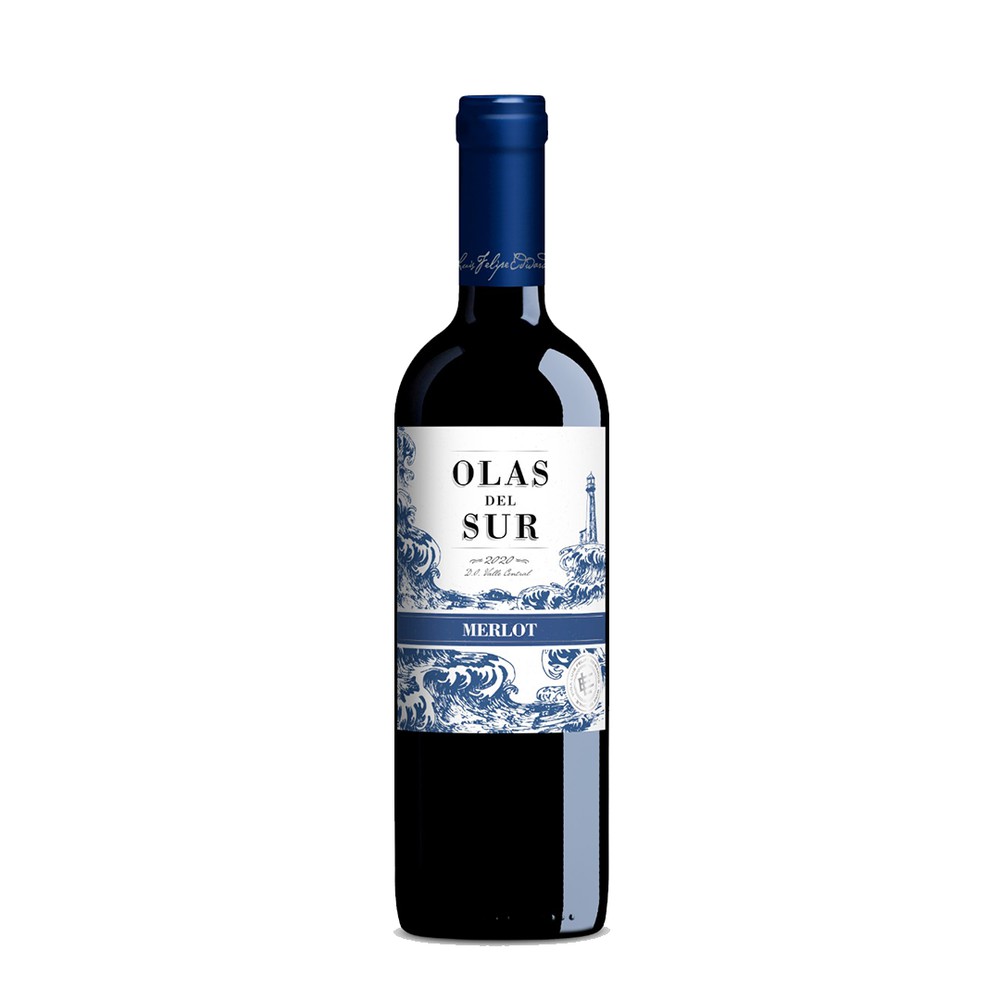 Olas Del Sur Vino Tinto Merlot 750 ml