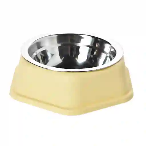 Plato Acero Amarillo