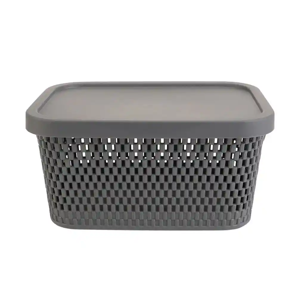 Caja Plástica Textura Panalt Color Gris Krea