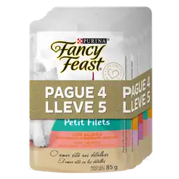 Comida húmeda para gato Purina Fancy Feast Pack Surtido Pague 4 Lleve 5 -Sobres