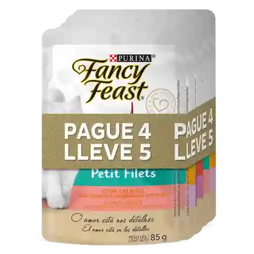 Comida húmeda para gato Purina Fancy Feast Pack Surtido Pague 4 Lleve 5 -Sobres