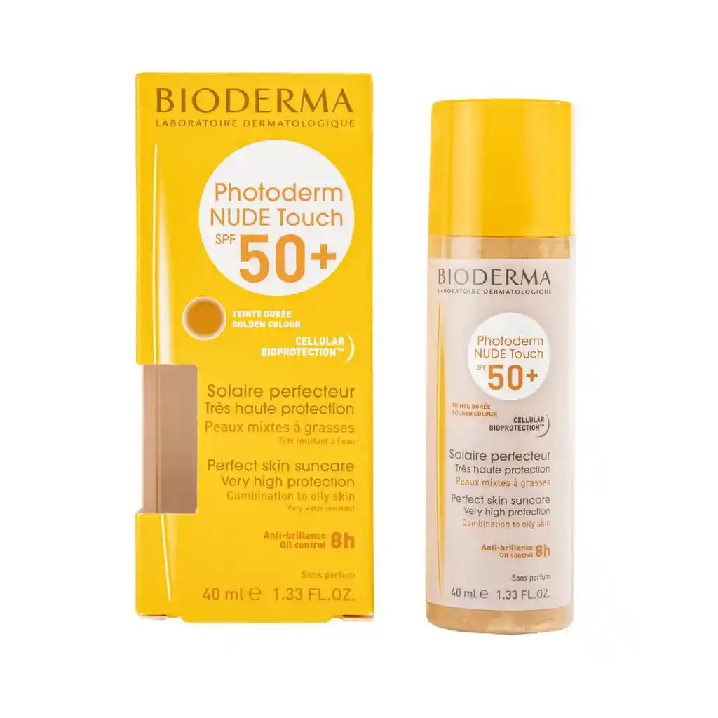 Bioderma-Photoderm Protector Solar Nude Touch SPF 50+ Tono Dorado