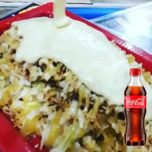 Combo Salchipapa Pollo + Coca Cola Original 400 ml